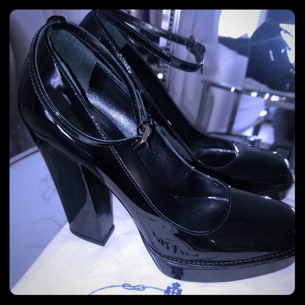 Vintage Patented Leather Mary Janes 36.5